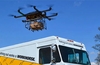 Delivery drones could take public transport to extend range